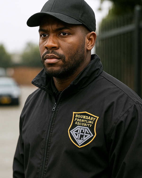 man in boundary frontline security uniform